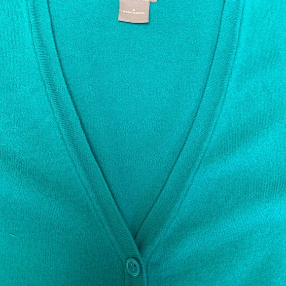 Anne Taylor. Short Sleeve Cardigan - Picture 2 of 6